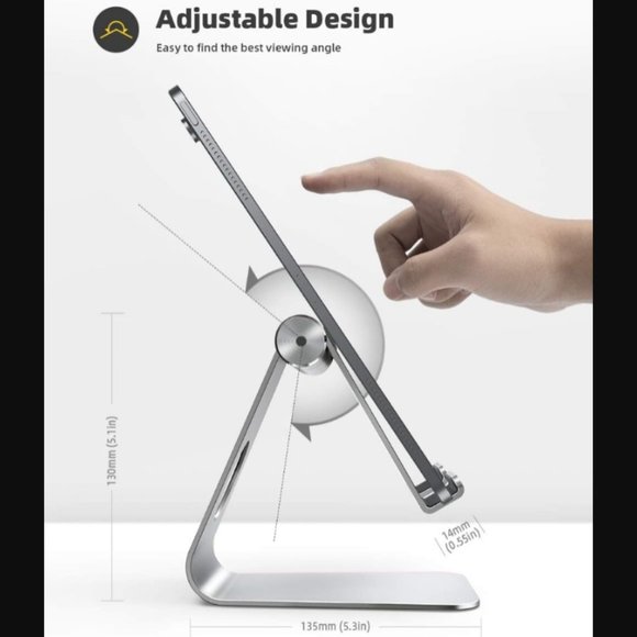 BNIB Adjustable Lamicall Phone and Tablet Stand (5-13 inch) - Silver - Picture 4 of 13